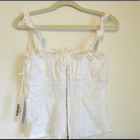 New Reformation Soren milkmaid top 4 - Picture 2 of 3